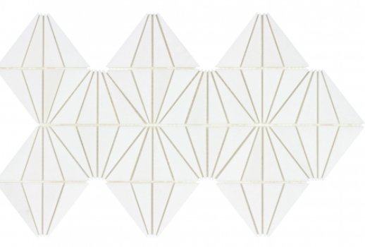 Viking Dist. Anthology Residential Mosaic Wall Tiles / Collection: Watercolors / Color: Marquis Regency White - SKU: ANTHFLMW / Size: "8 X 13" - (Only size available!) / No link available to see enhanced view!