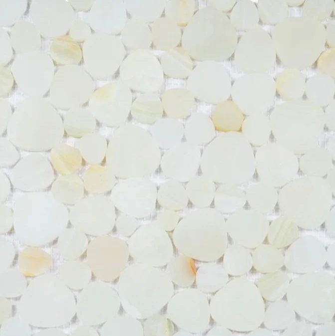 Elysium Residential Mosaic Tile (*ARM 6) / Collection: Aphrodite / Color: Onyx White Honed - SKU: M4271 / Size: 12" x 12" - (Only size available!) / Click on picture above to see enhanced view! 