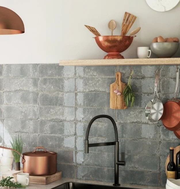 Esmer Residential Glazed Ceramic Wall Tile / Collection: Inhale / Color: Gris / SKU:     W32INHAGR0412 / Size: 4" x 12" - (Only size available!) / Click on picture above to see enhanced view!