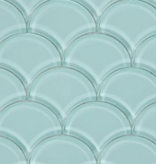 Elysium Residential Mosaic Tile (Can also be used in pools!) (*ARM 27) / Collection: Dragon / Color: Scale Mint - SKU: MO1057 / Size: "9.50 x 9.50" - (Only size available!) / Click on picture above to see enhanced view!