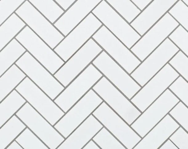 Elysium Residential Mosaic Tile (*ARM 7) / Collection: Chevron / Color: Long Thassos - SKU: M700 / Size: 11" x 12.50" - (Only size available!) / Click on picture above to see enhanced view! 