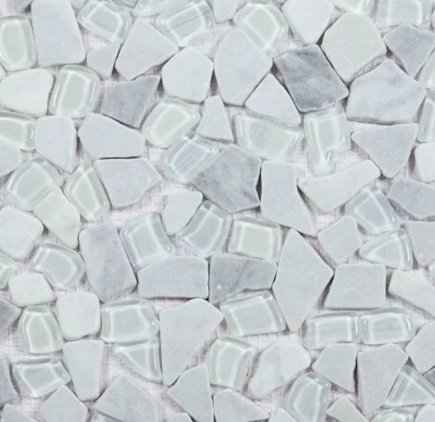 Elysium Residential Mosaic Tile (*ARM 26) / Collection: Pebble / Color: Grey - SKU: M3928 / Size: "12 x 12" - (Only size available!) / Click on picture above to see enhanced view! 