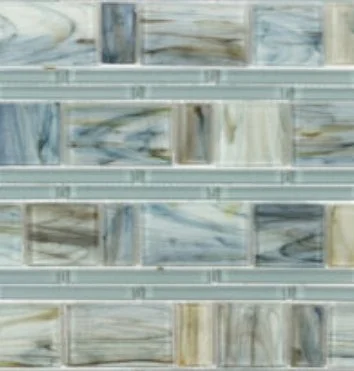 Viking Dist. Anthology Residential Mosaic Wall Tiles / (Can also be used in pools!) / Collection: Glassique Collection / Color: Interlude Lagoon - SKU: ANTHGLIL / Size: "12 x 13" - (Only size available!) / No link available to see enhanced view!