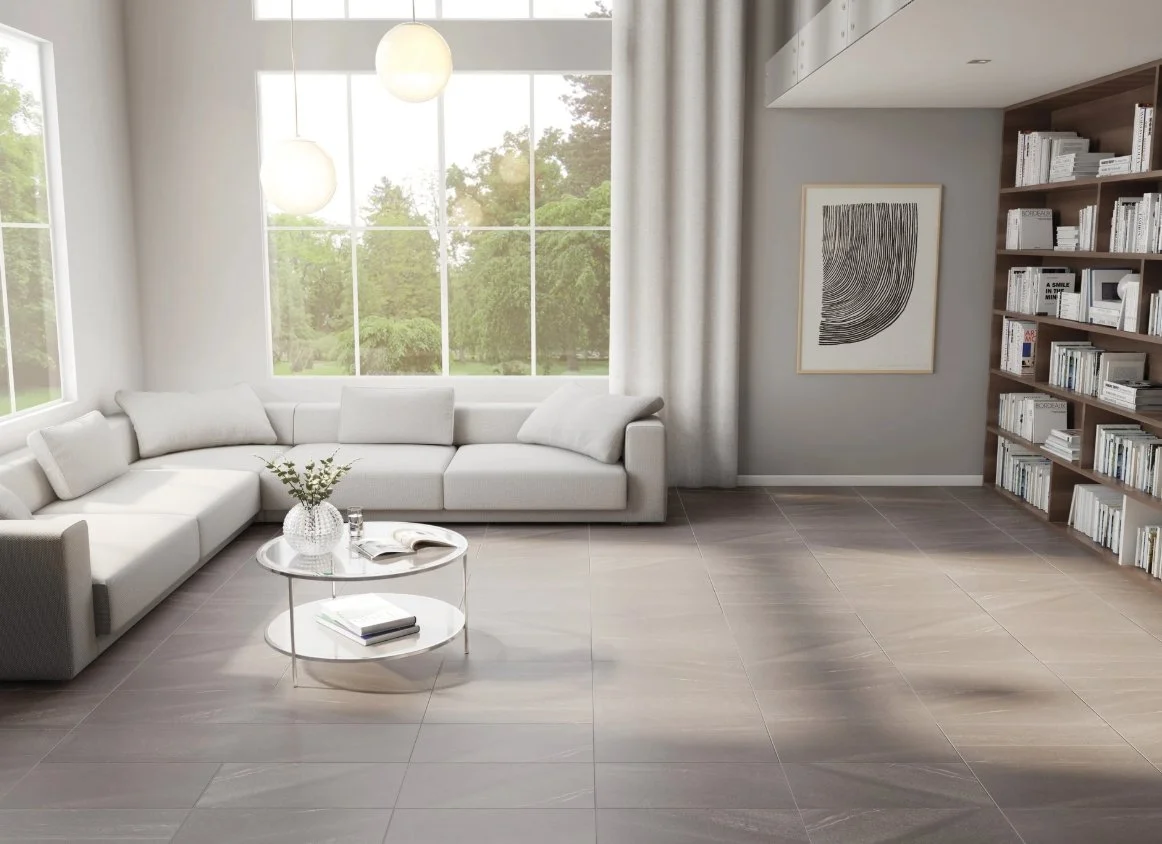 Brandon Co. Portobello America Residential Porcelain Floor Tile / Collection: Adrock / Color: Espresso / Size: 12" x 24" - (Available in more sizes!) / Click on picture above to see enhanced view! 
