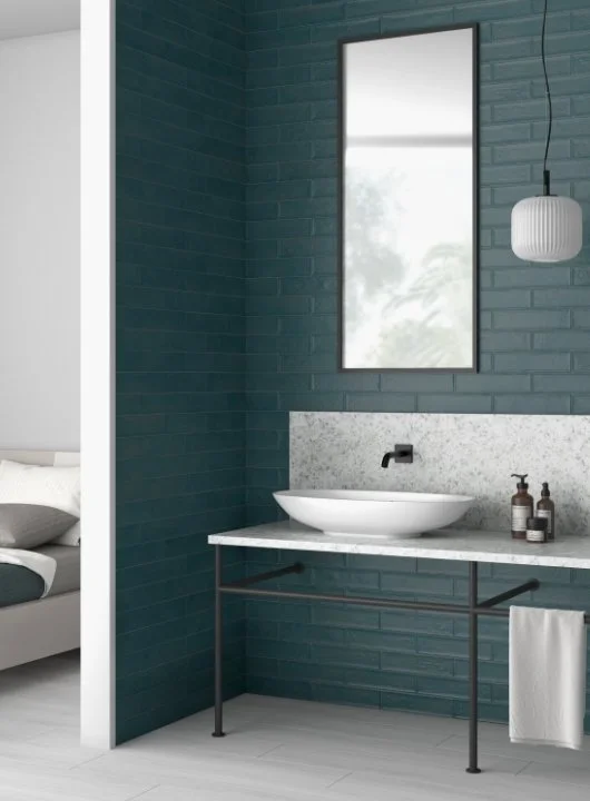 Esmer Residential Glazed Ceramic Wall Tile / Collection: Raku / Color: Blue / SKU: W32RAKUBL0312MP26 / Size: 3" x 12" - (Available in more sizes!) / Click on picture above to see enhanced view! 