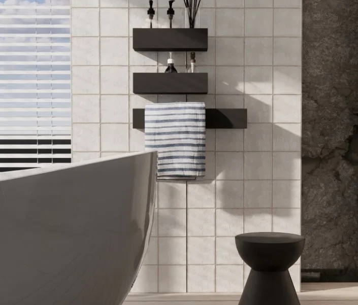 Esmer Residential Glazed Ceramic Wall Tile / Collection: Antigo / Color: Vanilla / SKU:  F14ANTIVA0505P / Size: 5" x 5" - (Available in more sizes!) / Click on picture above to see enhanced view! 