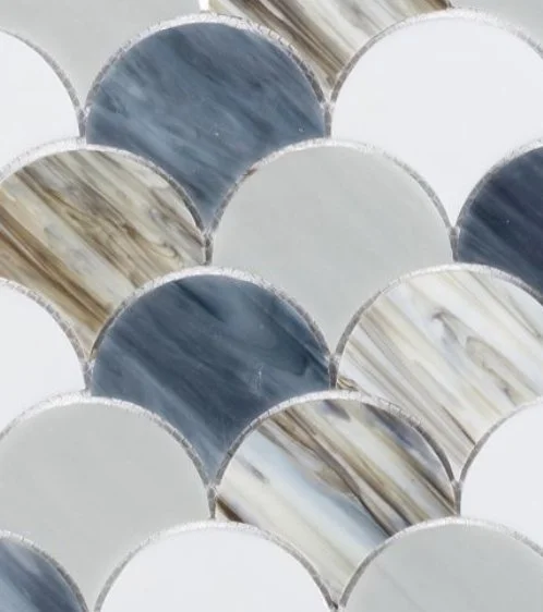 Elysium Residential Mosaic Tile (Can also be used in pools!) (*ARM 27) / Collection: Newport / Color: Scale Beach - SKU: M793 / Size: "9.50 x 9.75" - (Only size available!) / Click on picture above to see enhanced view!
