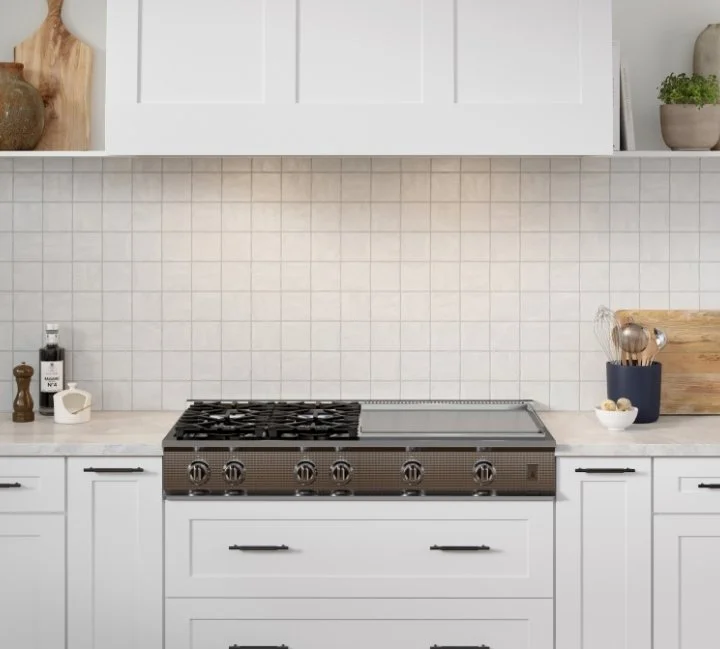 Esmer Residential Glazed Ceramic Wall Tile / Collection: Hues / Color: White / SKU:   W21HUESWH0404 / Size: 4" x 4" - (Available in more sizes!) / Click on picture above to see enhanced view!