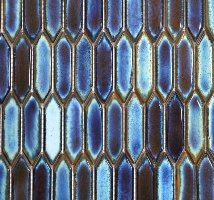 Elysium Residential Mosaic Tile (Can also be used in pools!) (*ARM 40) / Collection: Chelsea / Color: Blue - SKU: MO1025 / Size: "11 x 11.25" - (Only size available!) / Click on picture above to see enhanced view!