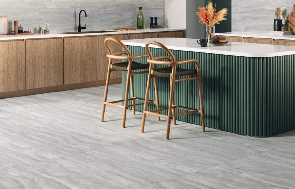 Bolick Dist. Del Conca Residential Porcelain Tile / Collection: Navona / Color: Grigio-SKU: NV05 / Size: 12" x 48" - (Available in more sizes!)/ No link available to see enhanced view! 