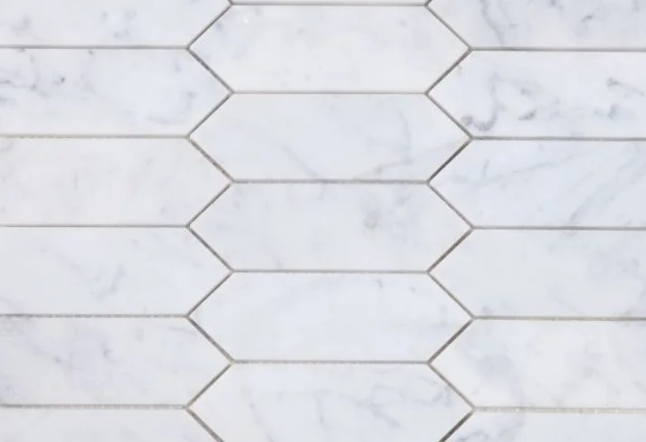Elysium Residential Mosaic Tile (*ARM 14) / Collection: Elongated / Color: Hex Carrara Honed - SKU: MO1029 / Size: "11.75 x 15" - (Only size available!) / Click on picture above to see enhanced view! 