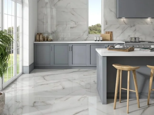 Bolick Dist. Armada Residential Porcelain Tile / Collection: MARMI CLASSICO / Color: Golden Calacata Polished - SKU: AM-29440ET / Size: 12" x 24" - (Available in more sizes!) / No link available to see enhanced view! 