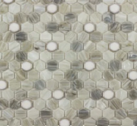 Viking Dist. Anthology Residential Mosaic Wall Tiles / (Can also be used in pools!) / Collection: Glassique Collection / Color: Brocade Lagoon - SKU: ANTHGLBRS / Size: "12 x 12" - (Only size available!) / No link available to see enhanced view!