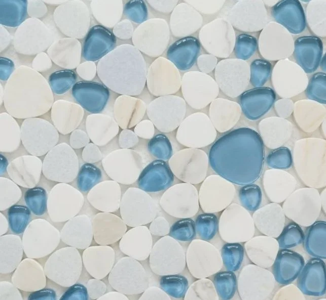 Elysium Residential Mosaic Tile (*ARM 21) / Collection: Peach / Color: Royal Blue - SKU: M4888 / Size: "12 x 12" - (Only size available!) / Click on picture above to see enhanced view!
