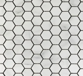 Viking Dist. Anthology Residential Mosaic Wall Tiles / Collection: Marble Ridge Reserve / Color: Carrara Essence - SKU: ANTHMRCEHMM / Size: "12 x 12" - (Also available in a 1 x 2 subway mosaic!) / No link available to see enhanced view!