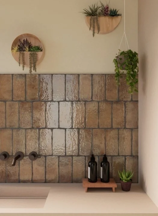 Esmer Residential Glazed Ceramic Wall Tile / Collection: Exhale / Color: Marron / SKU:    W32EXHAMA0612 / Size: 6" x 12" - (Only size available!) / Click on picture above to see enhanced view!