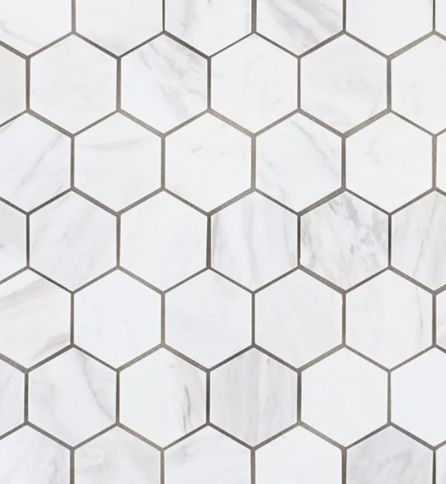 Elysium Residential Mosaic Tile (*ARM 5) / Collection: Hexagon / Color: White 2x2 - SKU: M414 / Size: 11.75" x 12" - (Only size available!) / Click on picture above to see enhanced view! 