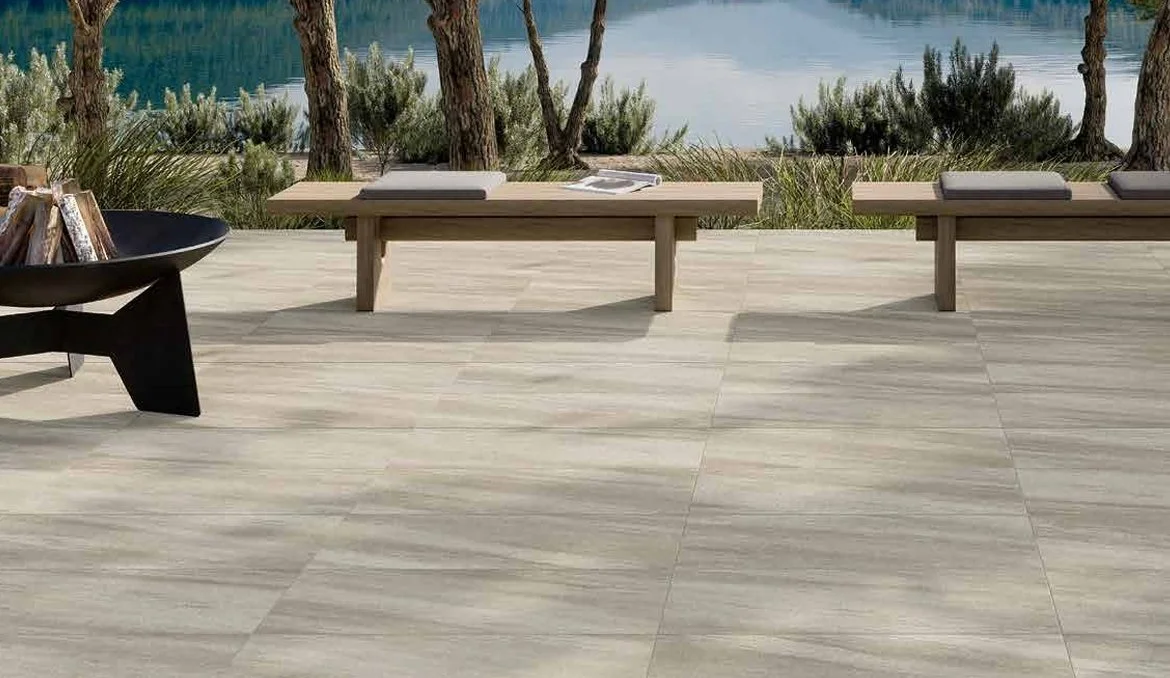 Bolick Dist. Del Conca Residential Outdoor Tile / Collection: Quartzite / Color: Sand -SKU: HQT201 / Size: 16" x 32" - (Available in more sizes!) / No link available to see enhanced view! 