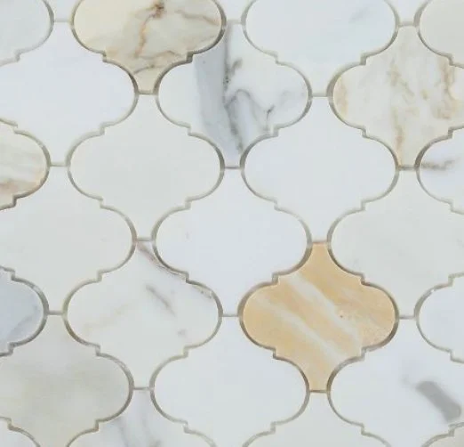 Elysium Residential Mosaic Tile (*ARM 44) / Collection: Arabesque / Color: Calacatta Gold - SKU: MO1148 / Size: "12 x 12" - (Only size available!) / Click on picture above to see enhanced view!