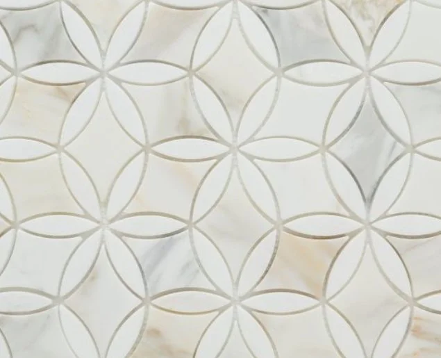 Elysium Residential Mosaic Tile (*ARM 31) / Collection: Star / Color: Calacatta Honed- SKU: M4959 / Size: "13.75 x 12" - (Only size available!) / Click on picture above to see enhanced view!
