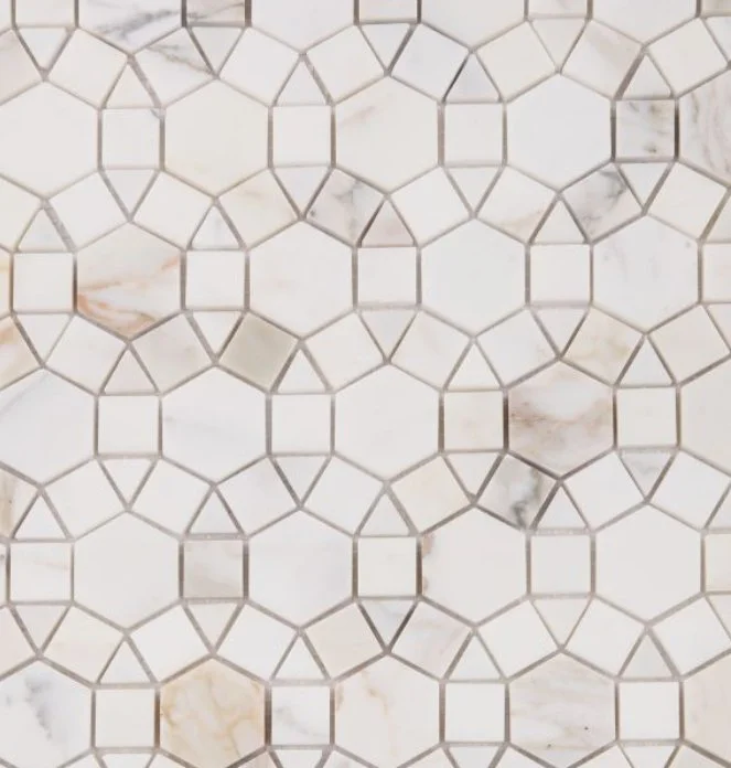 Elysium Residential Mosaic Tile (*ARM 8) / Collection: Aether / Color: Calacatta Polished - SKU: M924 / SKU: M948 (For Calacatta Honed) / Size: 11.50" x 12" - (Only 1 other style available - (Calacatta Honed - Size: 11.25" x 12"!) / Click on picture 