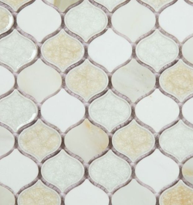 Elysium Residential Mosaic Tile (*ARM 15) / Collection: Van Gogh / Color: Calacatta - SKU: M4368 / Size: "11 x 11" - (Only size available!) / Click on picture above to see enhanced view! 