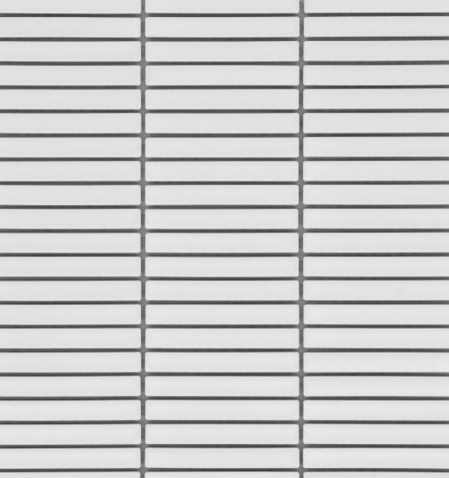 Elysium Residential Mosaic Tile (Can also be used in pools!) (*ARM 41) / Collection: Hulu / Color: Snow Band Matte - SKU: M4000 / Size: "11.25 x 12" - (Only size available!) / Click on picture above to see enhanced view!