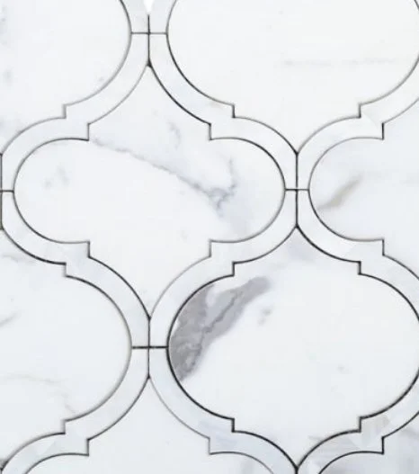 Elysium Residential Mosaic Tile (*ARM 36) / Collection: Alice / Color: Pearl Calacatta White - SKU: M3502 / Size: "11.50 x 12" - (Only size available!) / Click on picture above to see enhanced view!