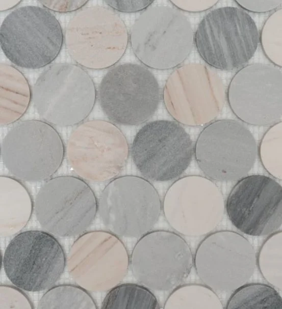 Elysium Residential Mosaic Tile (*ARM 32) / Collection: Penny / Color: Large Blue - SKU: M4618 / Size: "11.75 x 12" - (Only size available!) / Click on picture above to see enhanced view!