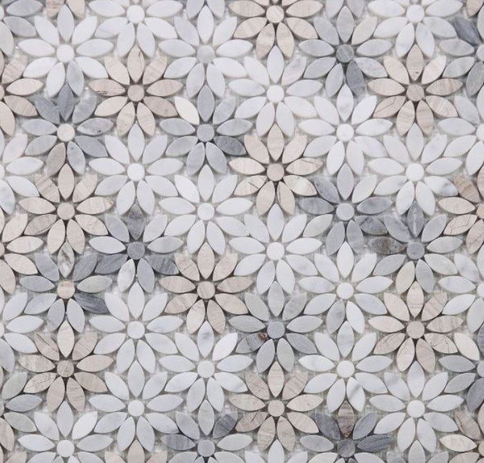 Elysium Residential Mosaic Tile (*ARM 42) / Collection: Daisy / Color: Wild Sky - SKU: M939 / Size: "12.50 x 12.75" - (Only size available!) / Click on picture above to see enhanced view!