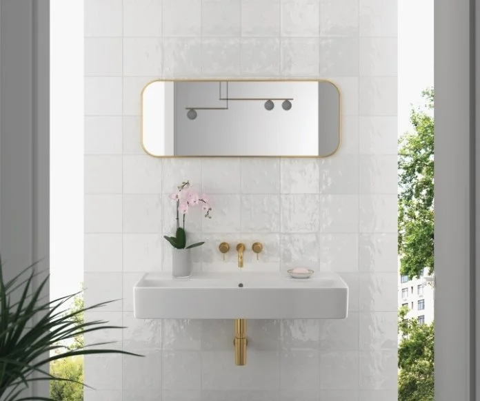 Esmer Residential Glazed Ceramic Wall Tile / Collection: Passion / Color: Blanco / SKU:  SKU: W32PASSBC0909 / Size: 9" x 9" - (Available in more sizes!) / Click on picture above to see enhanced view! 