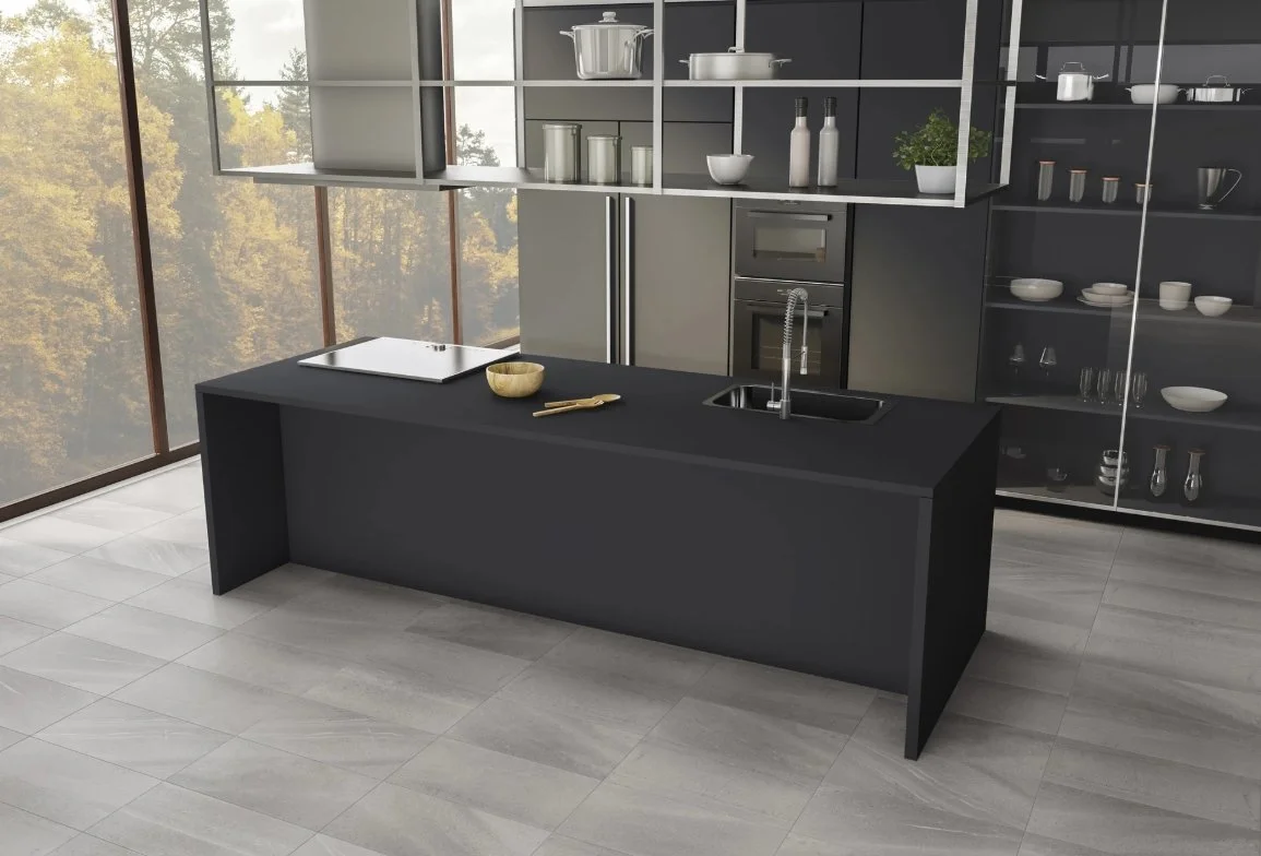 Brandon Co. Portobello America Residential Porcelain Floor Tile / Collection: Adrock / Color: Nickel / Size: 12" x 24" - (Available in more sizes!) / Click on picture above to see enhanced view! 