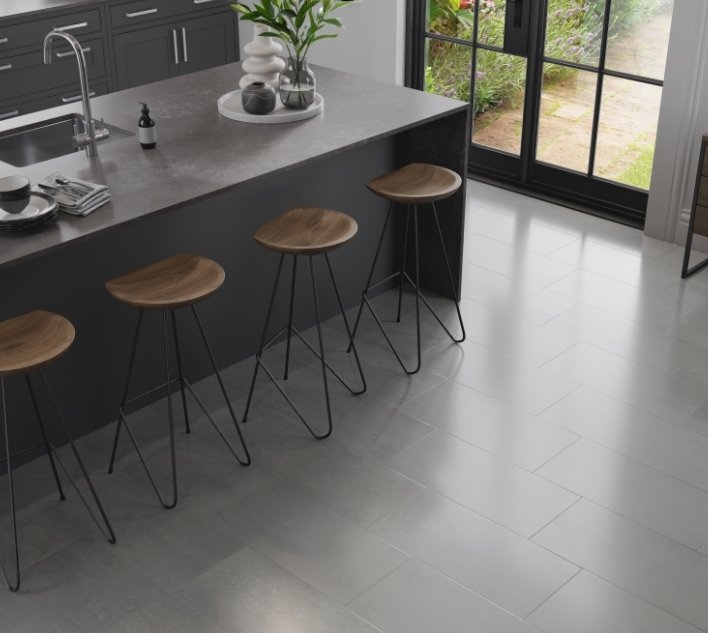 Esmer Residential Porcelain Floor Tile / Collection: Prodigy / Color: Fermi Polished / SKU: F19PRODFE1224P / Size: 12" x 24" - (Available in more sizes and in a matte version!) / Click on picture above to see enhanced view!