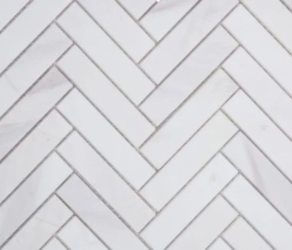 Elysium Residential Mosaic Tile (*ARM 20) / Collection: Herringbone / Color: White - SKU: M936 / Size: "11.25 x 11.25" - (Only size available!) / Click on picture above to see enhanced view!