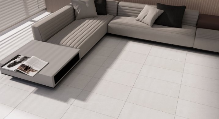Esmer Residential Porcelain Floor Tile / Collection: Terramor / Color: Bianco Honed / SKU:  F86TERRBI1224H / Size: 12" x 24" Fuse - (Available in more sizes!) / Click on picture above to see enhanced view! 