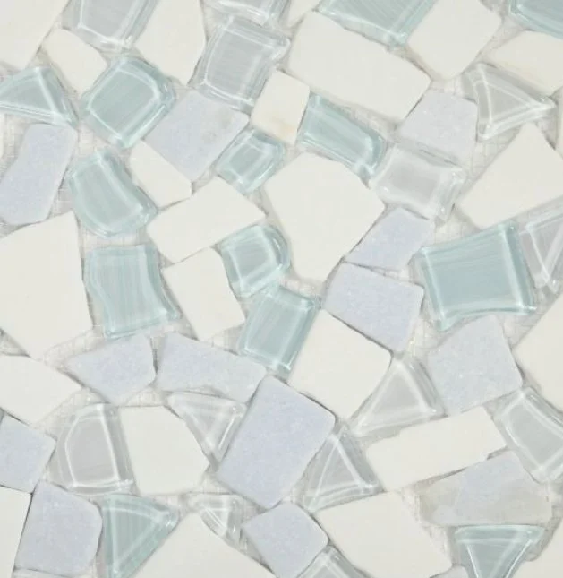 Elysium Residential Mosaic Tile (*ARM 26) / Collection: Pebble / Color: Sky - SKU: M3929 / Size: "12 x 12" - (Only size available!) / Click on picture above to see enhanced view! 