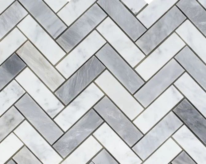 Elysium Residential Mosaic Tile (*ARM 7) / Collection: Chevron / Color: Long Loft - SKU: M547 / Size: 11" x 12.50" - (Only size available!) / Click on picture above to see enhanced view! 