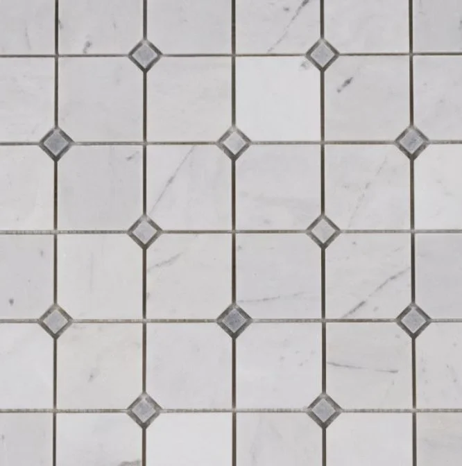 Elysium Residential Mosaic Tile (*ARM 25) / Collection: Clipped / Color: Square Milky White Honed - SKU: M4257 / Size: "11.75" x 11.75" - (Only size available!) / Click on picture above to see enhanced view! 