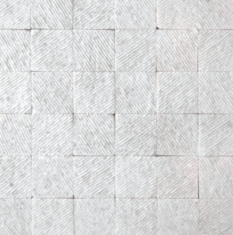 Elysium Residential Mosaic Tile (*ARM 44) / Collection: Textured / Color: Thassos - SKU: M128 / Size: "11.75 x 11.75" - (Only size available!) / Click on picture above to see enhanced view!