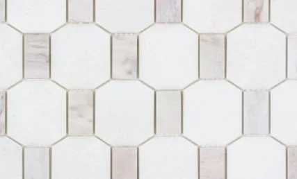Viking Dist. Anthology Residential Mosaic Wall Tiles / Collection: The Finish Line / Color: Kaya Pale Beige - SKU: ANTHFLKB / Size: "10 x 13" - (Only size available!) / No link available to see enhanced view!