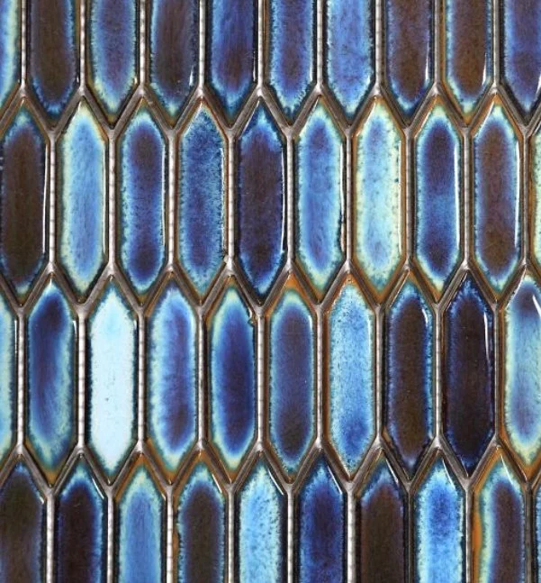 Elysium Residential Mosaic Tile (Can also be used in pools!) (*ARM 40) / Collection: Chelsea / Color: Blue - SKU: MO1025 / Size: "11 x 11.25" - (Only size available!) / Click on picture above to see enhanced view!