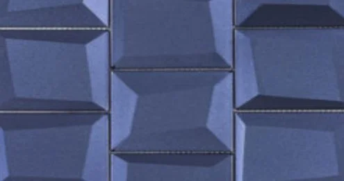 Viking Dist. Anthology Residential Mosaic Wall Tiles / Collection: Monet Magic / Color: Marina Blocks - SKU: ANTHMMMBL / Size: "9 x 12" - (Also available in brick & hexagon shapes!) / No link available to see enhanced view!