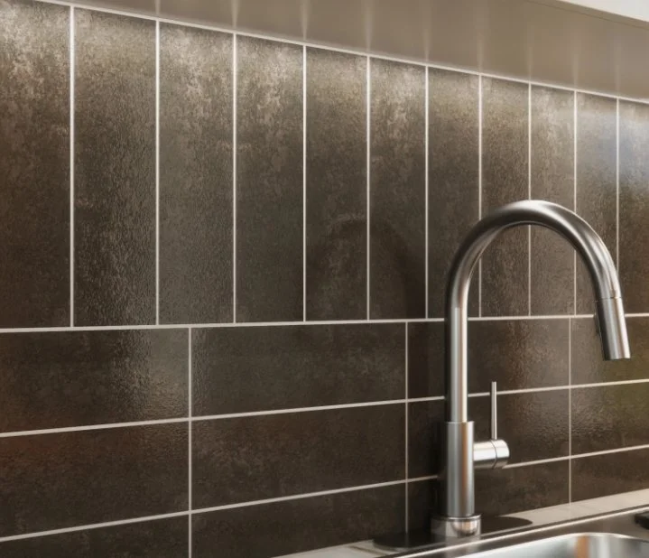 Esmer Residential Glazed Ceramic Wall Tile / Collection: Pagoni / Color: Dark / SKU:     W21PAGODK0413P / Size: 4" x 13" - (Only size available!) / Click on picture above to see enhanced view!