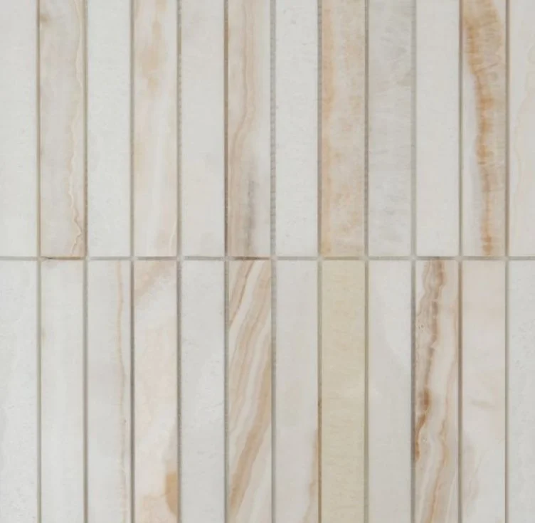 Elysium Residential Mosaic Tile (*ARM 11) / Collection: Slot / Color: Onyx Ivory - SKU: M4872 / Size: 11.75" x 11.75" - (Only size available!) / Click on picture above to see enhanced view!