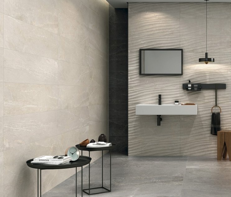 Viking Dist. Florida Tile Residential Porcelain Wall & Floor Tile / Collection: Tempo / Color: Cotton White - SKU: FTITMP1024x48 / Size: 24" x 48" - (Available in more sizes!) / Click on picture above to see enhanced view! 