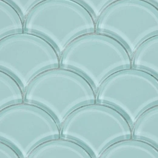 Elysium Residential Mosaic Tile (Can also be used in pools!) (*ARM 27) / Collection: Dragon / Color: Scale Mint - SKU: MO1057 / Size: "9.50 x 9.50" - (Only size available!) / Click on picture above to see enhanced view!