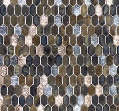 Viking Dist. Anthology Residential Mosaic Wall Tiles / Collection: Royal Gems / Color: Regal Tigers Eye - SKU: ANTHRGRT / Size: "12 x 12" - (Only size available!) / No link available to see enhanced view!