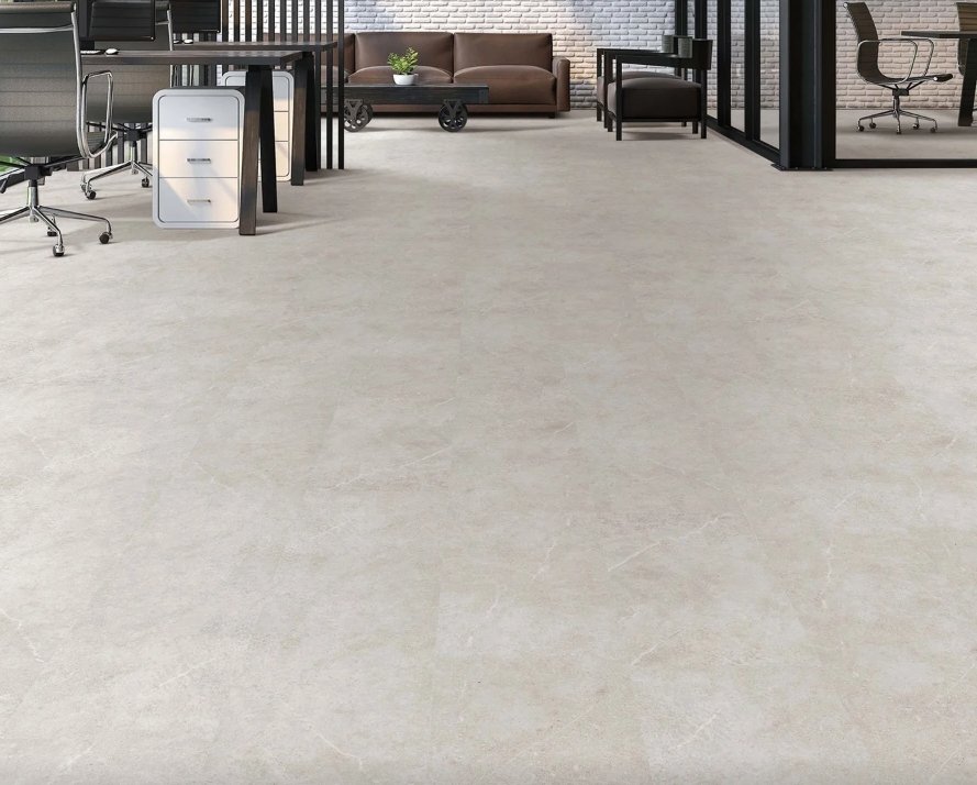 Brandon Co. Next Floor Residential Luxury Vinyl Plank / Collection: Tuscan Sandstone / Color: Snowdrift / (Available in glue down!) Click on picture above to see an enhanced view!