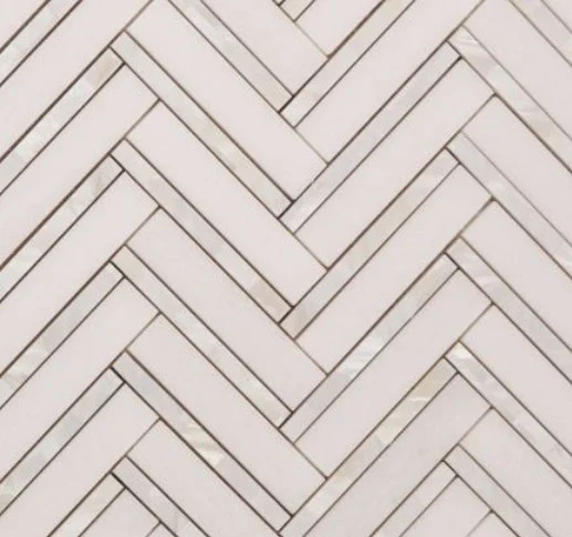 Elysium Residential Mosaic Tile (*ARM 44) / Collection: Diana / Color: Herringbone Thassos - SKU: MO1146 / Size: "11 x 11.75" - (Only size available!) / Click on picture above to see enhanced view!