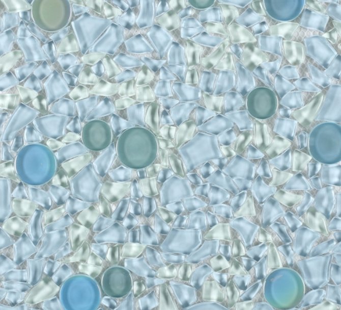 Elysium Residential Mosaic Tile (*ARM 30) / Collection: Shimmer / Color: Blue - SKU: M056 / Size: "10.75 x 10.75" - (Only size available!) / Click on picture above to see enhanced view!